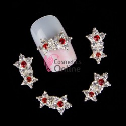 Decoratiuni 3D Metalice 100 Floricele cu Strasuri 